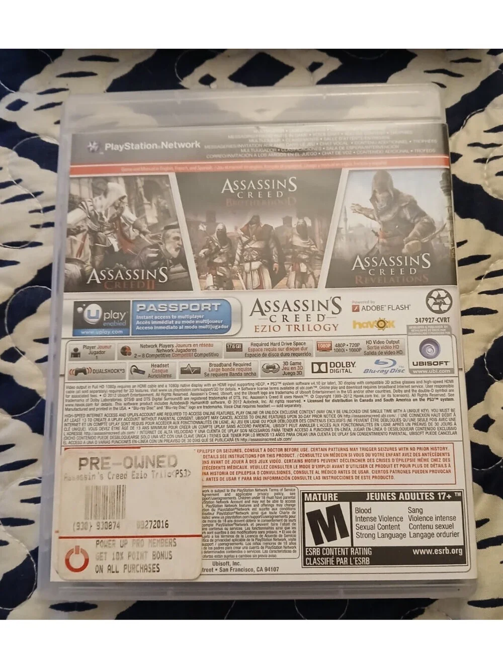 Assassin's Creed: Ezio Trilogy (Sony PlayStation 3, 2012)